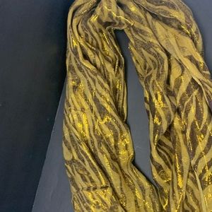 Zebra Gold Print Scarf